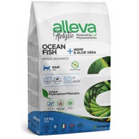 Alleva Holistic Ocean Fish + Hemp & Aloe vera Сухой корм для взрослых кошек Океаническая рыба, Конопля и Алое вера 400г