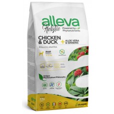 Alleva Holistic Chicken & Duck + Aloe vera & Ginseng Medium Сухой корм для взрослых собак средних пород Курица, Утка, Алое вера и Женьшень 12кг