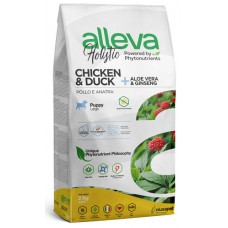 Alleva Holistic Chicken & Duck + Aloe vera & Ginseng Puppy Maxi Сухой корм для щенков крупных пород Курица, Утка, Алое вера и Женьшень 12кг