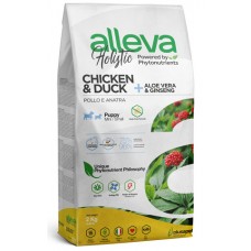 Alleva Holistic Chicken & Duck + Aloe vera & Ginseng Puppy Mini Сухой корм для щенков мелких пород Курица, Утка, Алое вера и Женьшень 2кг