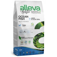Alleva Holistic Ocean Fish + Hemp & Aloe vera Puppy Medium Сухой корм для щенков средних пород Океаническая рыба, Конопля и Алое вера 800г