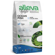 Alleva Holistic Ocean Fish + Hemp & Aloe vera Puppy Maxi Сухой корм для щенков крупных пород Океаническая рыба, Конопля и Алое вера 12кг