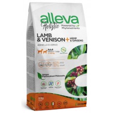 Alleva Holistic Lamb & Venison + Hemp & Ginseng Medium/Maxi Сухой корм для взрослых собак средних и крупных пород Ягненок, Оленина, Конопля и Женьшень 12кг