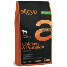 Alleva Natural Chicken & Pumpkin Maxi Сухой корм для взрослых собак крупных пород. Курица и тыква.