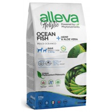 Alleva Holistic Ocean Fish + Hemp & Aloe vera Medium/Maxi Сухой корм для взрослых собак средних и крупных пород Океаническая рыба, Конопля и Алое вера 2кг