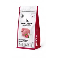 BOWL WOW полнорационный корм для щенков средних пород индейка рис клюква