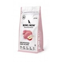 BOWL WOW полнорационный корм для собак средних пород индейка рис яблоко