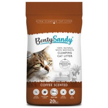 BentySandy Coffee наполнитель для кошачьего туалета комкующийся, глиняный, с ароматом кофе