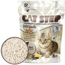 CAT STEP Tofu Vanilla Наполнитель комкующийся, растительный