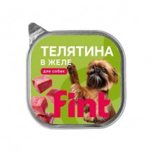 FINT влажный корм для взрослых собак мелких и средних пород с телятиной в желе