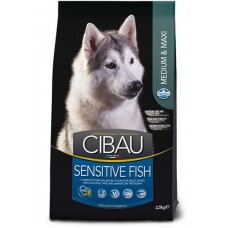 FARMINA Cibau Sensitive Fish Adult Medium & Maxi Сухой корм для взрослых собак средних и крупных пород с чувствительным пищеварением Рыба с Рисом