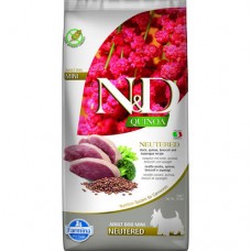 Farmina N&D Quinoa Neutered Adult Mini сухой корм для стерилизованных и кастрированных собак мелких пород с уткой и брокколи