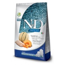 FARMINA N&D OCEAN DOG COD, PUMPKIN AND CANTALOUPE MELON Puppy Medium & Maxi Сухой беззерновой корм для для щенков средних и крупных пород Треска, Тыква и Мускусная Дыня
