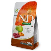FARMINA CAT N&D GRAIN FREE Venison, Pumpkin and Apple recipe Сухой корм беззерновой для взрослых кошек с олениной, тыквой и яблоком 300г