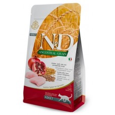 FARMINA N&D Low Grain Cat Chicken & Pomegranate adult Сухой низкозерновой корм для взрослых кошек с Курицей и гранатом