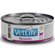 FARMINA VET LIFE NATURAL DIET CAT STRUVITE Диетический влажный корм для кошек для лечения и профилактики рецидивов струвитного уролитиаза 85г