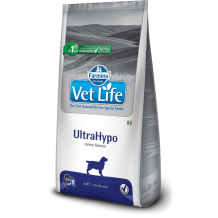 FARMINA Vet Life Dog UltraHypo Сухой корм для собак при пищевой аллергии и непереносимости с ярко выраженной гиперчувствительностью 12кг