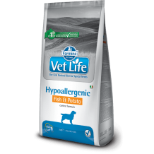 FARMINA Vet Life Dog Hypoallergenic Fish & Potato (сух.для собак при пищевой аллергии и/или непереносимости с Рыбой и картофелем)