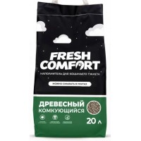 Fresh Comfort комкующийся древесный наполнитель для кошачьего туалета, пеллеты