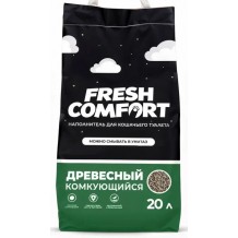 Fresh Comfort комкующийся древесный наполнитель для кошачьего туалета, пеллеты