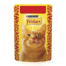 Friskies Влажный корм для кошек в подливе, пауч, 85 г