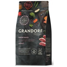 Беззерновой корм с живыми пробиотиками GRANDORF Fresh Cat ADULT Duck&Sweet Potato (Свежее мясо утки с бататом для кошек)