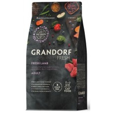 Беззерновой корм с живыми пробиотиками GRANDORF Fresh Cat ADULT Lamb&Sweet Potato (Свежее мясо ягненка с бататом для кошек)