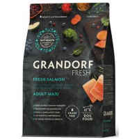 Беззерновой корм с живыми пробиотиками GRANDORF Fresh Dog Adult MAXI Salmon & Sweet Potato Свежее филе лосося с бататом для собак крупных пород 3кг
