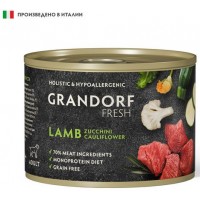 GRANDORF FRESH влажный корм для собак всех пород Паштет из ягненка с цукини и цветной капустой