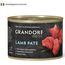 GRANDORF FRESH Монопротеиновый влажный корм для взрослых собак всех пород паштет из ягненка GRANDORF FRESH Монопротеиновый влажный корм для взрослых собак всех пород паштет из ягненка