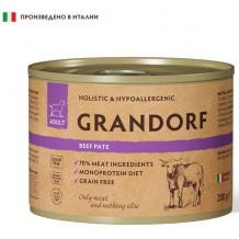 GRANDORF DOG Beef pate влажный корм для собак всех пород Паштет из говядины