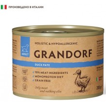 GRANDORF DOG Duck pate влажный корм для собак всех пород Паштет из утки