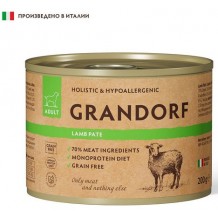 GRANDORF DOG Lamb pate влажный корм для собак всех пород Паштет из ягненка