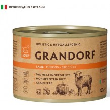 GRANDORF DOG Lamb pumpkin broccoli pate влажный корм для собак всех пород Паштет из ягненка с тыквой и брокколи