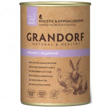 GRANDORF Консервы Кролик с индейкой для взрослых собак всех пород