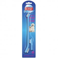 Экопром Cliny зубная щетка + массажер для десен для собак и кошек