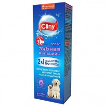Экопром Cliny зубная паста кальций + 75мл для собак и кошек