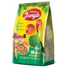 Happy Jungle корм для средних попугаев 500г