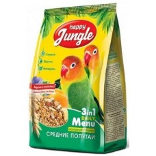 Happy Jungle корм для средних попугаев 500г