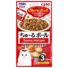 INABA CIAO Churu Ball Лакомство-топпинг для кошек Тунец Магуро 10г * 3шт