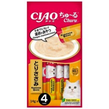 INABA CIAO Churu Лакомство-пюре для кошек Куриное филе 14г * 4шт