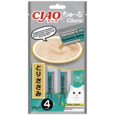 INABA CIAO Churu Лакомство-пюре для кошек Поддержание Ph мочи Куриное филе 14г*4шт