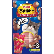 INABA Churu Bee Лакомство Запеченные трубочки для кошек Тунец Магуро и запечённый тунец Кацуо 10г * 3шт