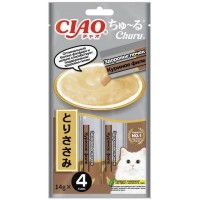 INABA CIAO Churu Лакомство-пюре для кошек Здоровье почек Куриное филе 14г*4шт INABA CIAO Churu Лакомство-пюре для кошек Здоровье почек Куриное филе 14г*4шт