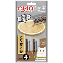 INABA CIAO Churu Лакомство-пюре для кошек Здоровье почек Куриное филе 14г*4шт