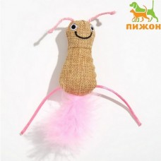  Игрушка для кошек с кошачьей мятой Гусеница розовая