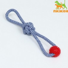 Игрушка для собак канатная массажная с узлом  до 65г