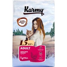 Karmy Эдалт Курица сухой корм для взрослых кошек старше 1 года курица