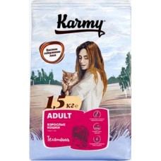 Karmy Эдалт Телятина сухой корм для взрослых кошек старше 1 года телятина