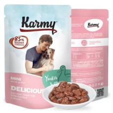 Karmy Delicious Mini  Утка в соусе для собак мелких и миниатюрных пород в возрасте старше 1 года, привередливых в питании